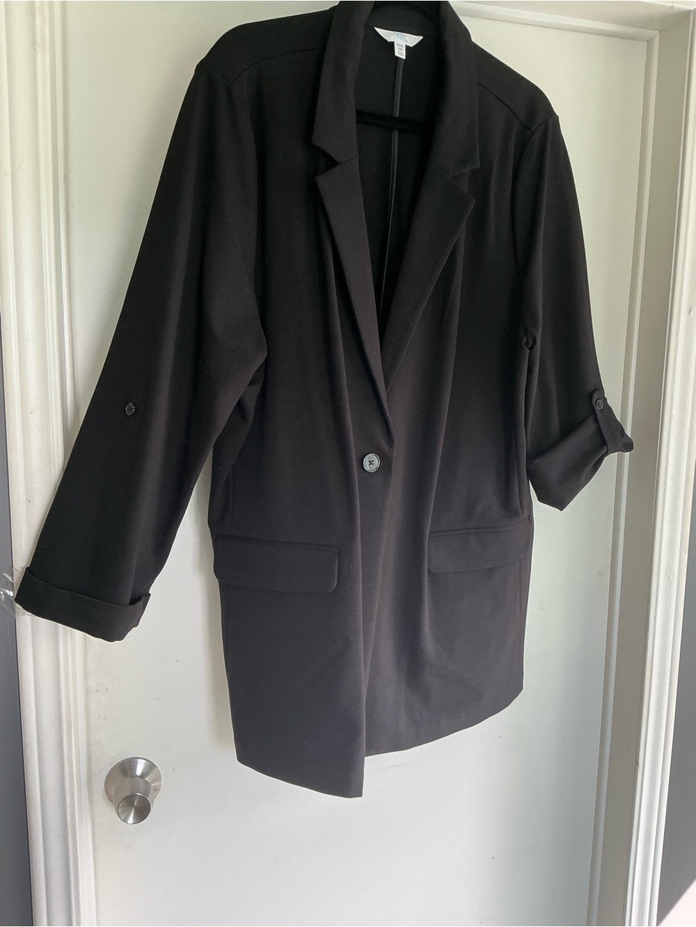 Women’s Plus XXXL (22W) Black Single-Button Blazer Jacket EC